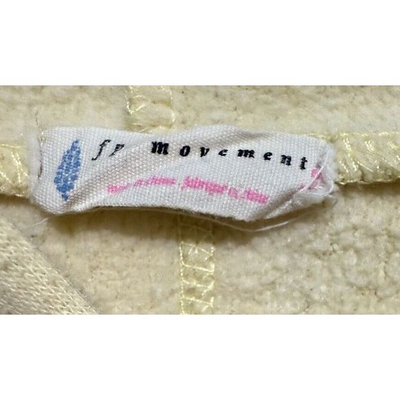 Free People Movement Work It Out Oversized Hoodie Light Yellow Size Small - Picture 3 of 4